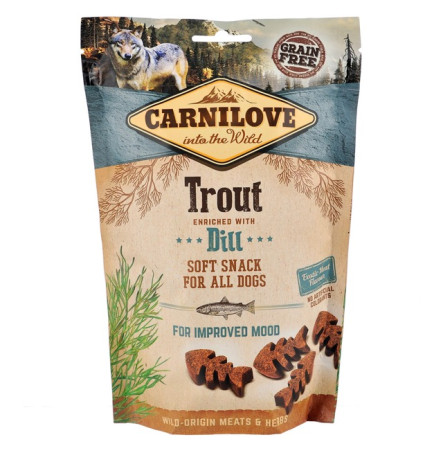 Carnilove Dog Soft Snack з фореллю та кропом для собак 200 г